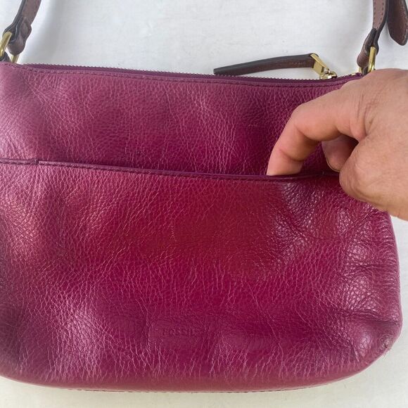 Vintage FOSSIL Pink Leather Shoulder Crossbody casual‎ Bag womens Used - Picture 4 of 16